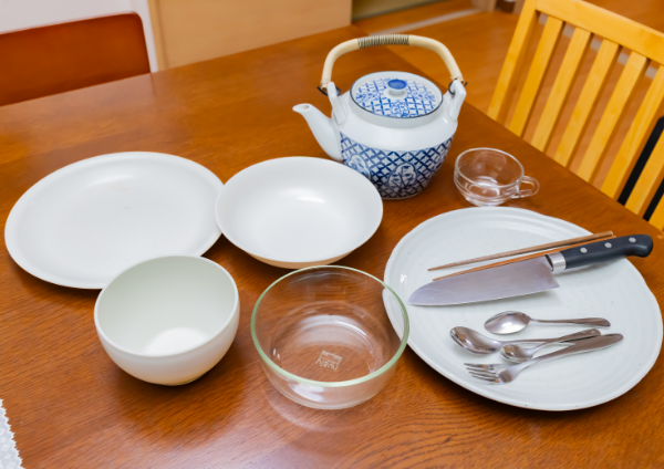 福壽亭Ⅱの備え付けの食器